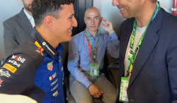 Vidéo - Isack Hadjar visiblement ému de rencontrer Rafael Nadal